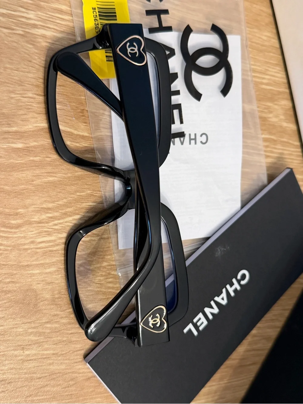 Auth CHANEL Black BLUE LIGHT Glasses